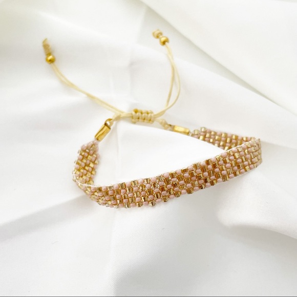 Tiny Bead Bracelet in Baby Pink - Picture 2 of 3